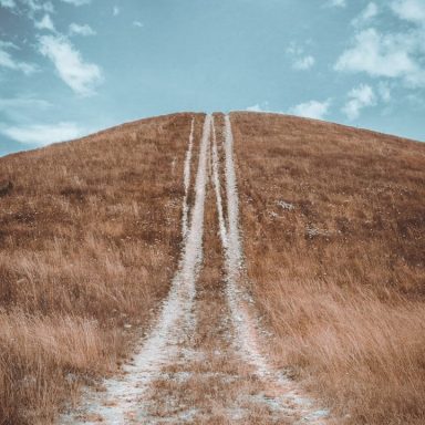 Pfad, der einen Berg hinauf führt