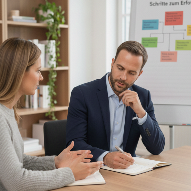 Klientin und Coach im Gespräch